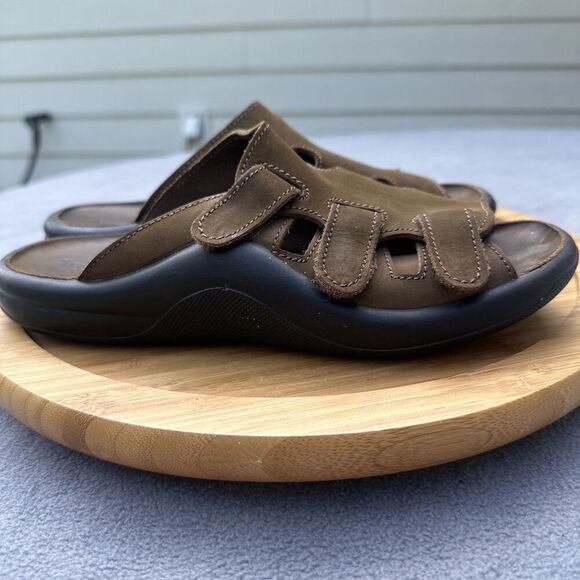 Hammacher Schlemmer Walk on Air Sandals Womens Size US 9 EU 39 Brown Comfort - Picture 2 of 7